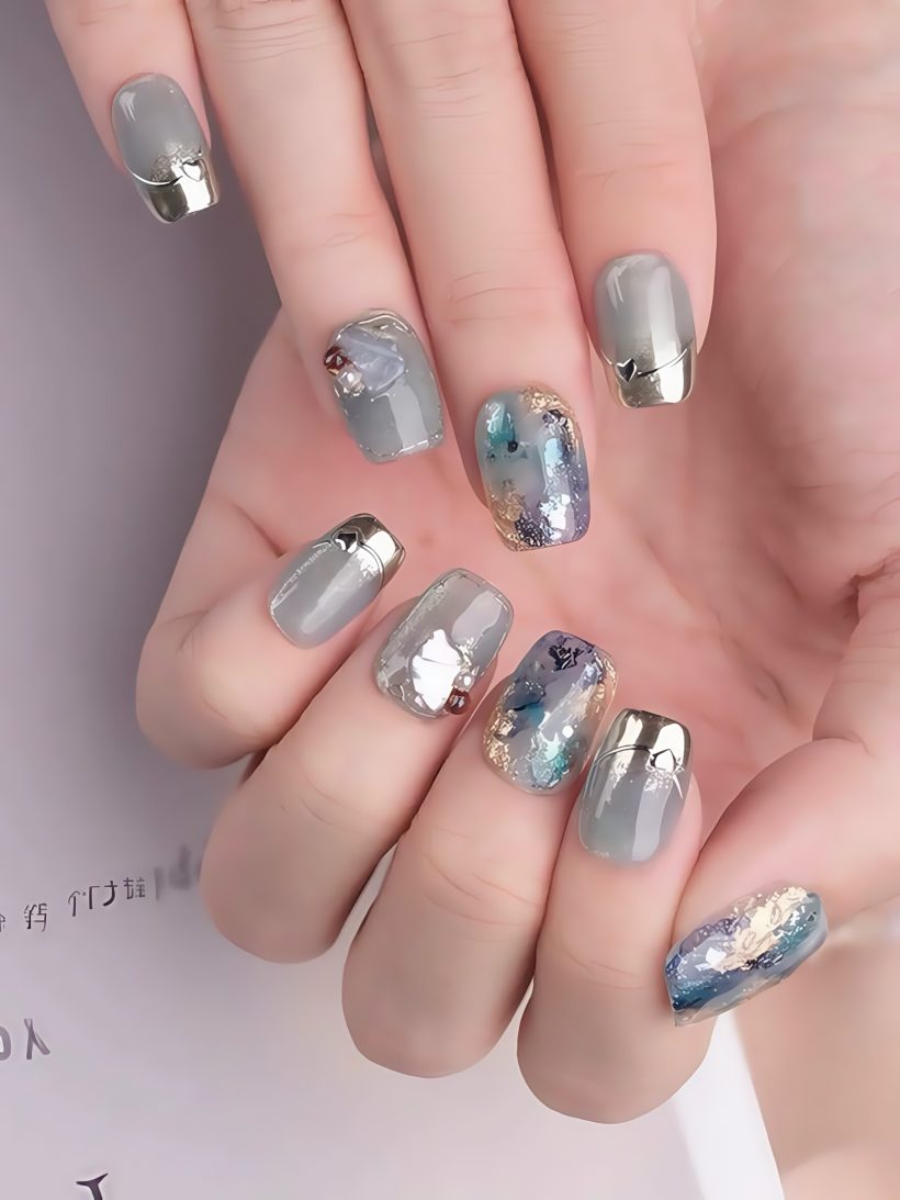 Sea Glass · Handmade Press-On Nail - Image 2