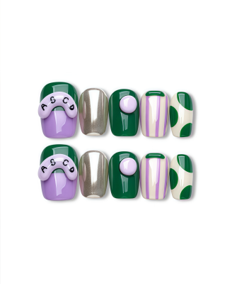 Stone Wash · Handmade Press-On Nail