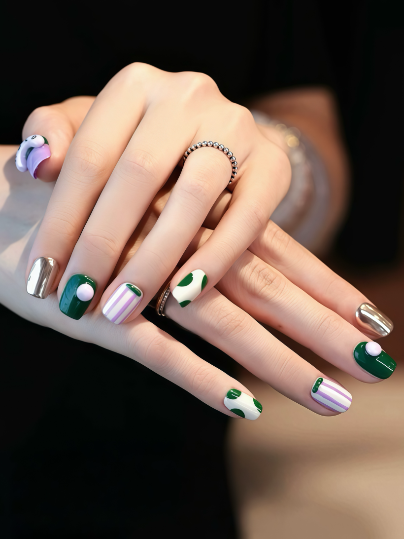 Stone Wash · Handmade Press-On Nail - Image 2