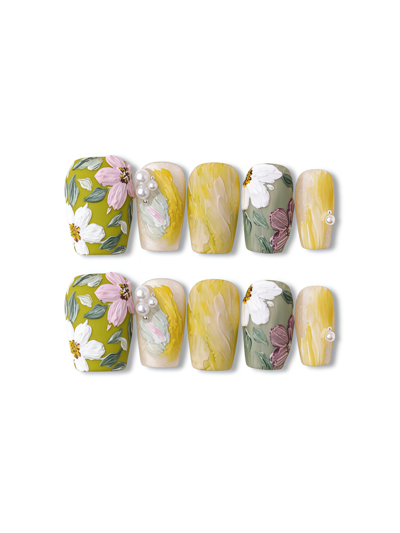 Petal Whisper · Handmade Press-On Nail