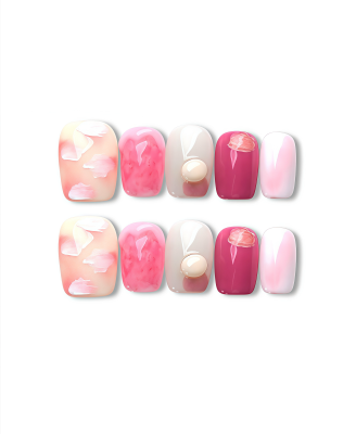 Ash Bloom · Handmade Press-On Nail
