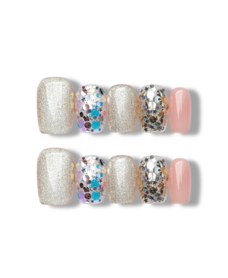Moon Halo · Handmade Press-On Nail