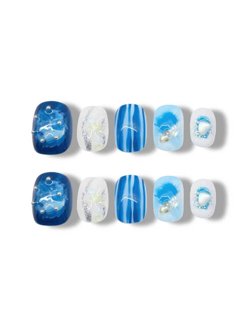 Ocean Dip · Handmade Finger Nail