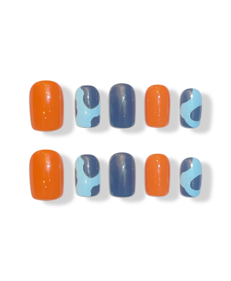 Geometric Orchid · Handmade Finger Nail